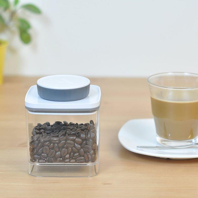 Ankomn ダイアル式真空保存容器ターンシール 0 6l コーヒー豆 約150 0g 牧原本社のankomn 食品保存容器 コーヒー粉 約100g 0 6l 密閉 密封 真空 密 牧原本社