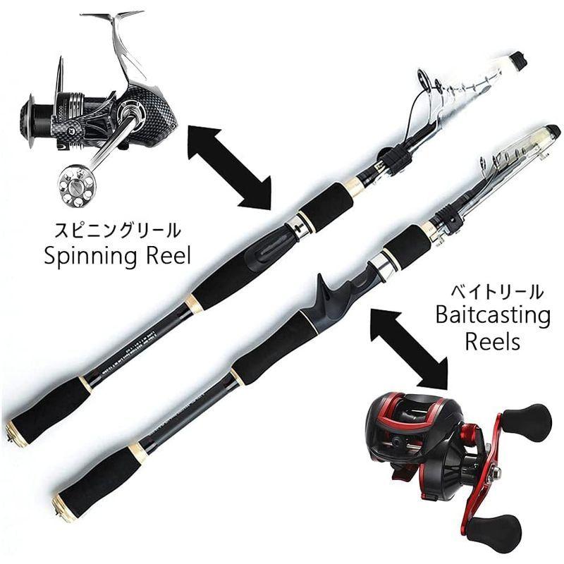 超美品 カーボン Zide 投げ竿 フィッシ トラベルロッド 釣り竿 ベイトロッド コンパクト スピニングロッド キャスティングロッド 伸縮式 軽量 その他アウトドア用品 Michiganestateplanning Com