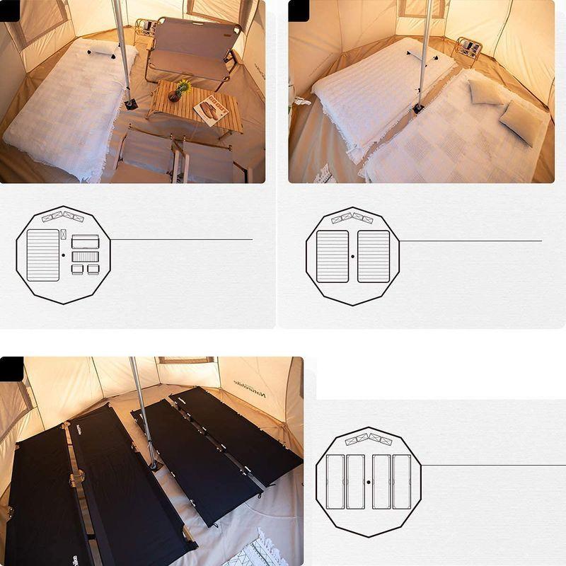 42 割引ホワイト系 正規品直輸入 Nature Hikeワンポールテント綿布テントコットン仕様 防水綿のキャンバス テント タープ アウトドアホワイト系 Zaccherahotels Com