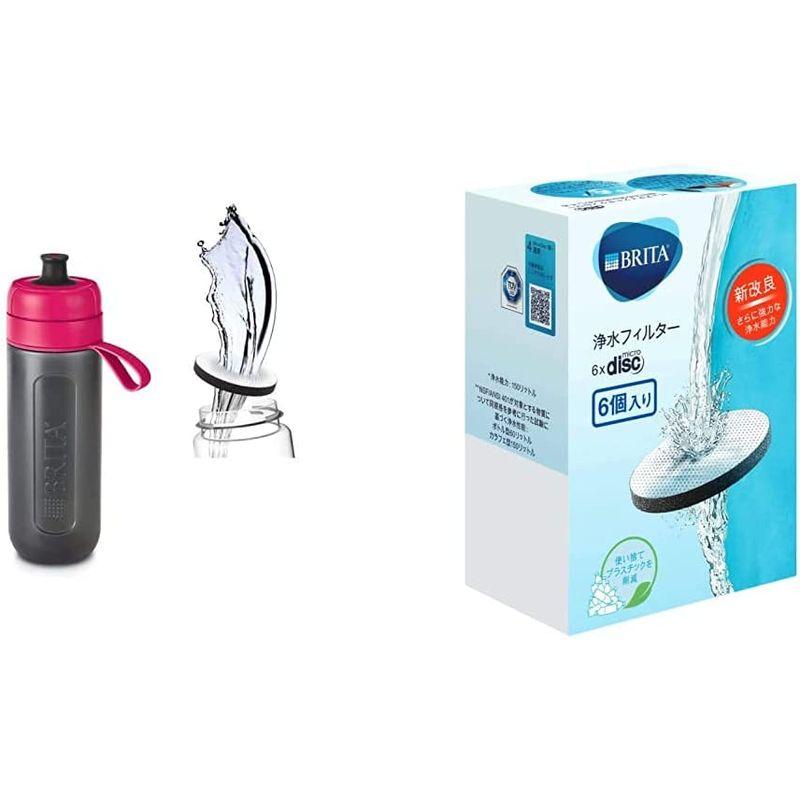 大阪公式店 セット買いブリタ 水筒 直飲み 600ml 携帯用 ボトル型 浄水