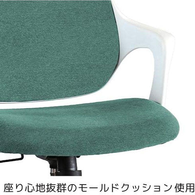 関家具 オフィスチェア ロッティ ホワイトフレーム ターコイズブルー
