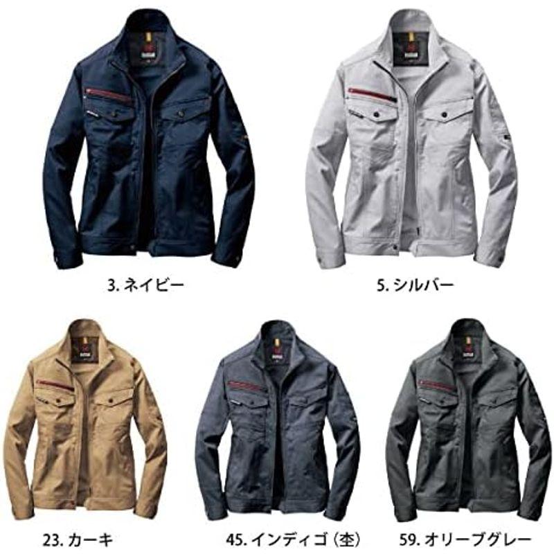 作業服　BURTLE　バートル　作業着　7051　ユニセックス仕様　(ネイビー,　7052　L)　ALLシーズン　上下セット　秋冬用