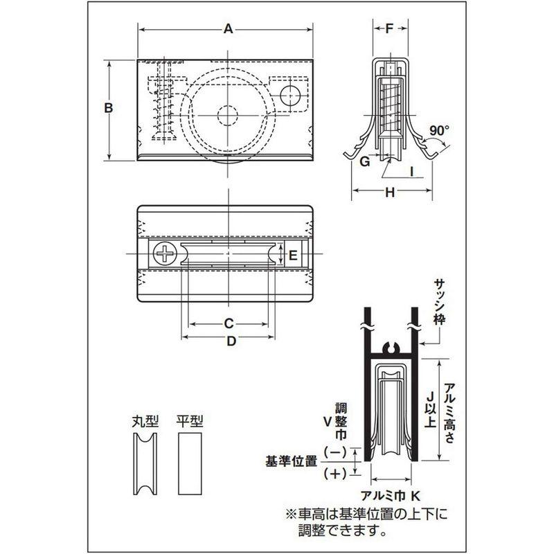 ヨコヅナ　サッシ取替戸車　ベアリング入ステンレス車　15型　ABS-0151　×10入　丸