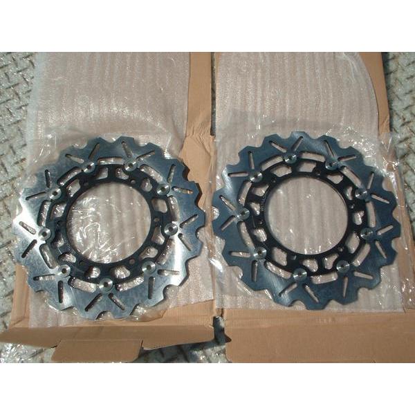 yzf-r6 - バイクの系譜 Arashi製WaveDISC022黒色 YZF-R6 (99-02) YZF-R1 (98-03) XJR1300 (00-06) V-MAX1200 TMAX500 T-MAX500 SJ08J ロイヤルスター フロント用