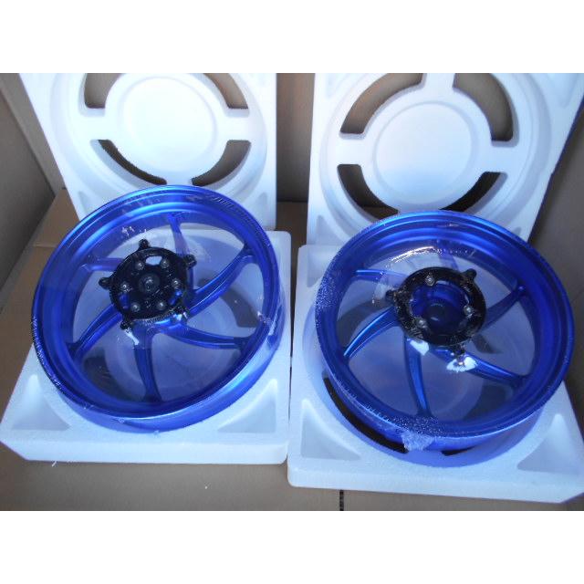 新品 CNC加工 XMAX X-MAX ABS アルミホイール 青色 前後セットa