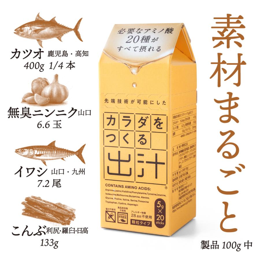 カラダをつくる出汁 5g入×20本【3箱セット60本】添加物不使用 無添加