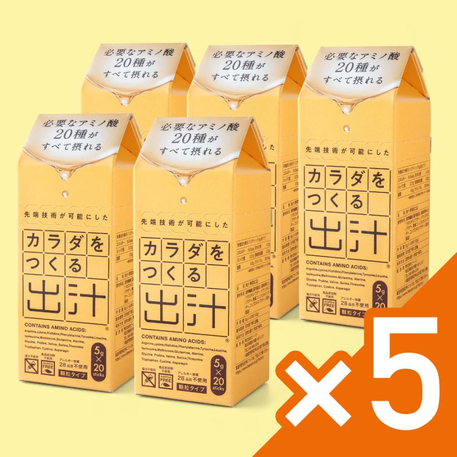 カラダをつくる出汁 5g入×20本【5箱セット100本】 添加物不使用 無添加