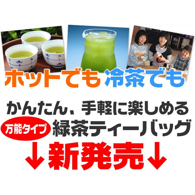 アイスもホットも美味しい 緑茶ティーバッグ 5g入り50個×3パック お