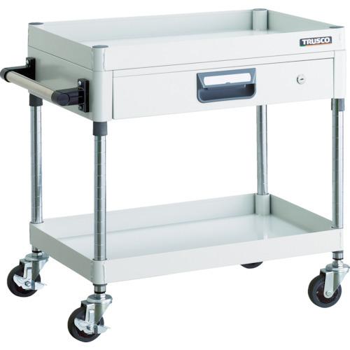 PEW-662Z-W　ＴＲＵＳＣＯ　トラスコ　フェニックスワゴン　省音　６００Ｘ４００　薄型１段引出付　Ｗ色　PEW662ZW　
