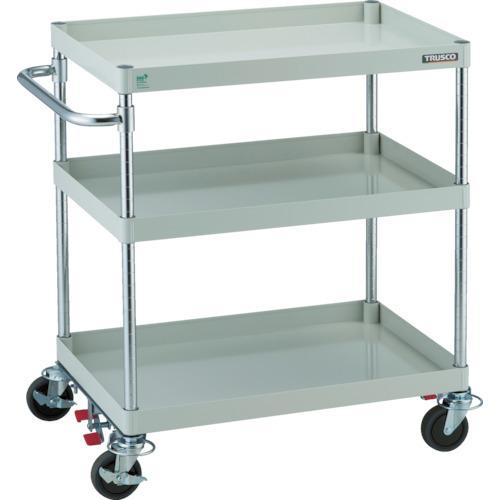 PEW-973-4B-W ＴＲＵＳＣＯ　トラスコ　フェニックスワゴン　省音　７５０Ｘ５００　４輪Ｓ付　Ｗ色　PEW9734BW　