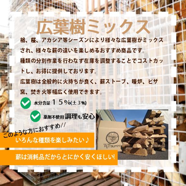 18cm【約25kg】120サイズ 大容量 広葉樹ミックス半切り加工品 キャンプ 