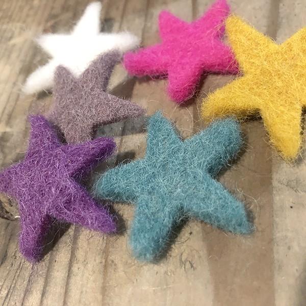 メール便可 ネパール製星型羊毛フェルトパーツ フェルトスターパーツ5個セットハンドメイドお星様パーツアクセサリーヘアゴム N31 Makiras 通販 Yahoo ショッピング