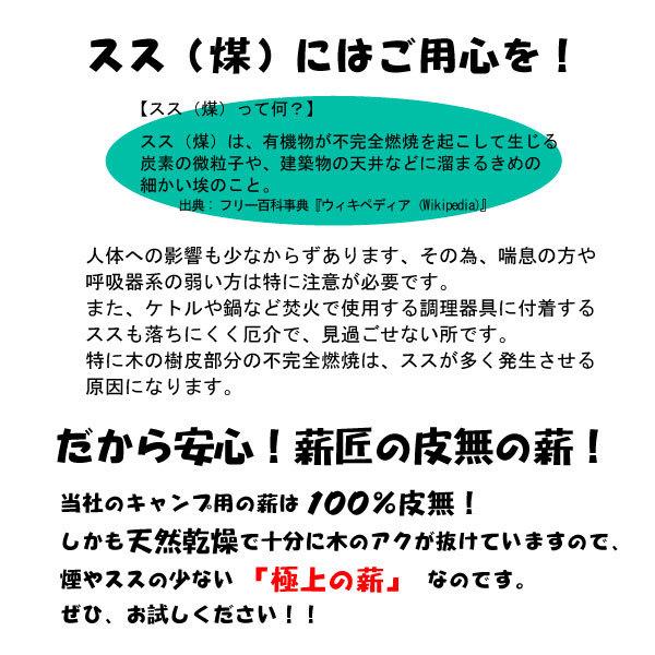 薪 キャンプ用 極上の薪！100サイズ10〜12kg入 コナラ・クヌギ皮無 