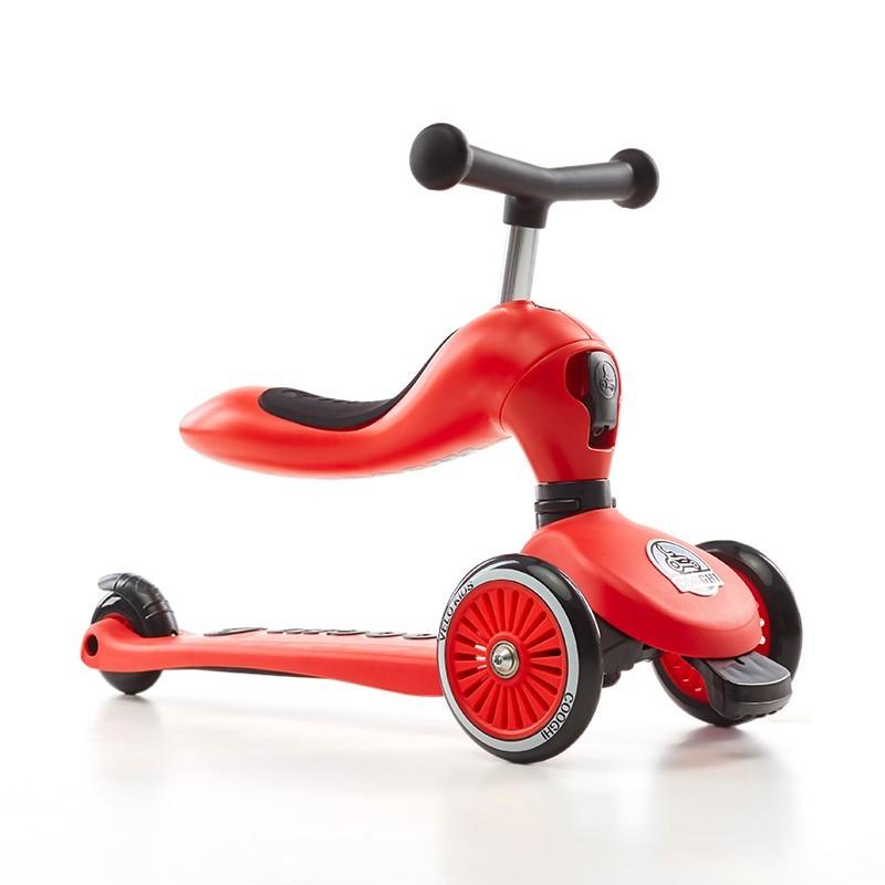 Cooghi かんたんチェンジ 2way スクーター キックボード キックスクーター 子供用 三輪車 多機能3段階調整可能 赤 Cooghiーred Coochi Red Go Up Store 通販 Yahoo ショッピング