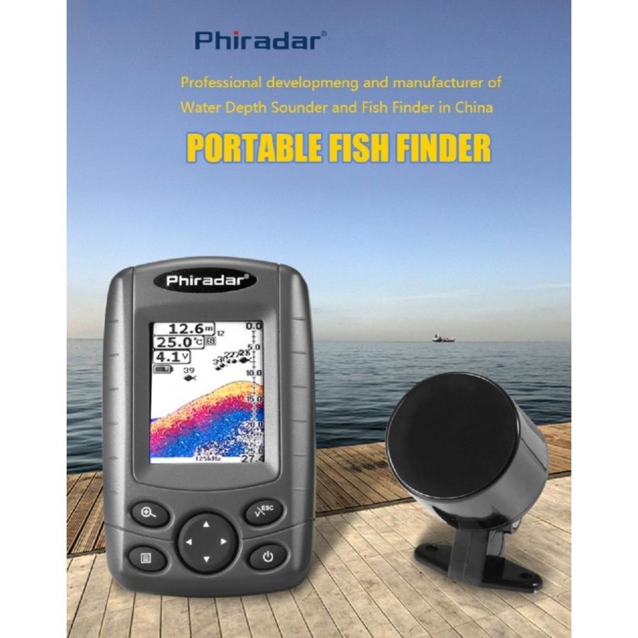 Fish finder カラーLED フィッシュファインダー 魚釣り ソナー 魚群探知機 日本語表示対応 FF188N FF188N
