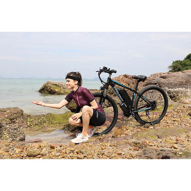 29インチ電動アシスト自転車48V13Ah1000W時速45キロ 外装シマノ21段変速 DYISLAND油圧ブレーキ USB充電機能/携帯ホルダー付き/フェンダー付き P7Blue 自転車車体