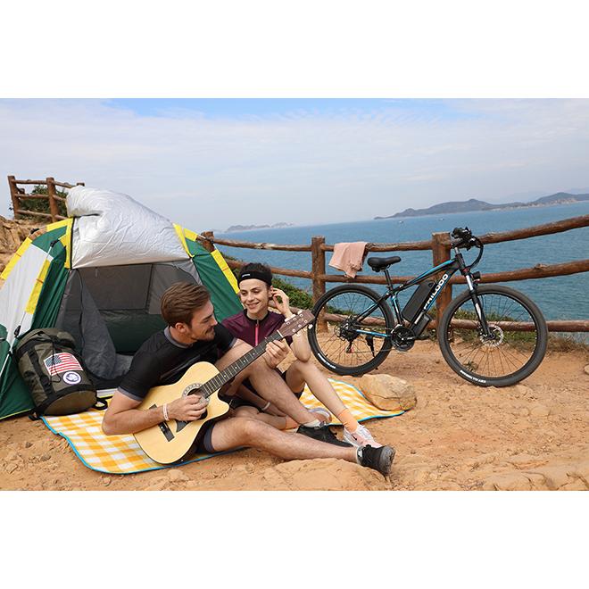 ［即日発送］ 29インチ電動アシスト自転車48V13Ah1000W時速45キロ 外装シマノ21段変速 DYISLAND油圧ブレーキ USB充電機能/携帯ホルダー付き/フェンダー付き P7Blue 【PE1856761497】(66261円)