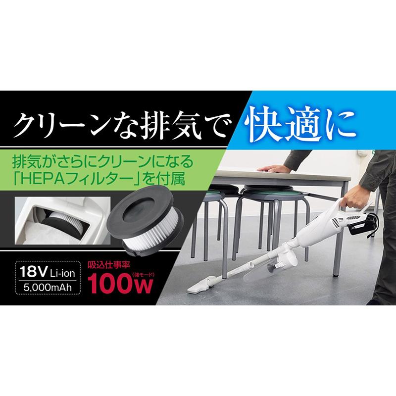 KYOCERA 京セラ 充電式クリーナー DHC181L5 白 18V 充電器・電池