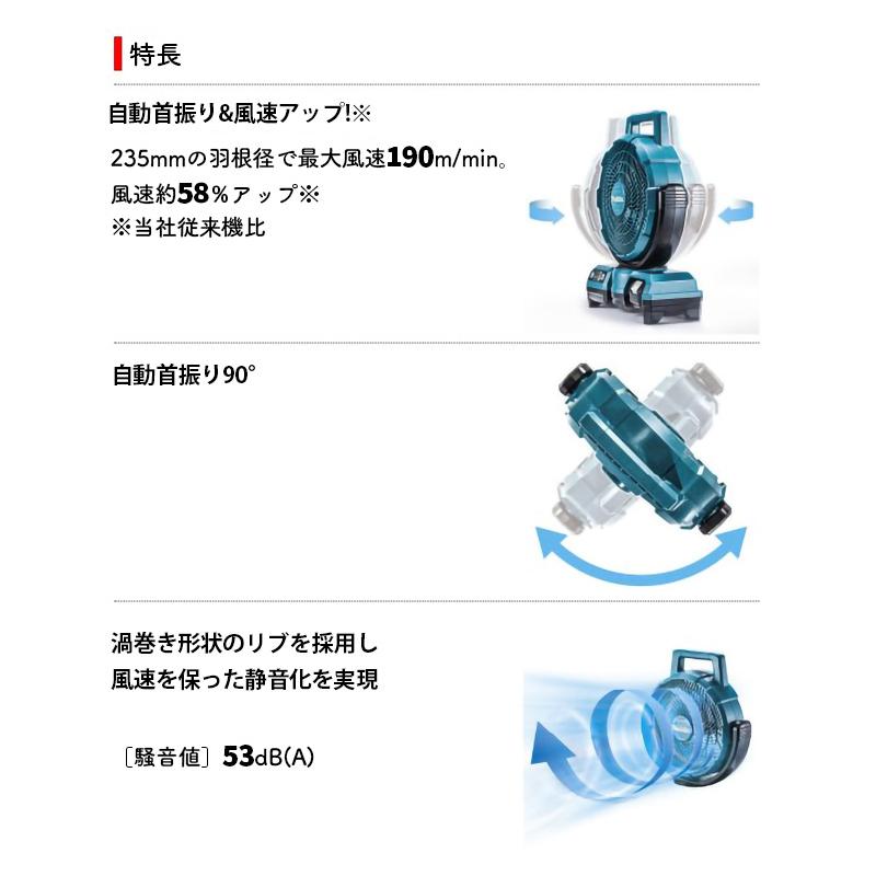 【正規店】  マキタ   充電式ファン   CF202DZ/CF202DZW  青/白  本体のみ 10.8V対応 扇風機　makita｜makitashop｜04