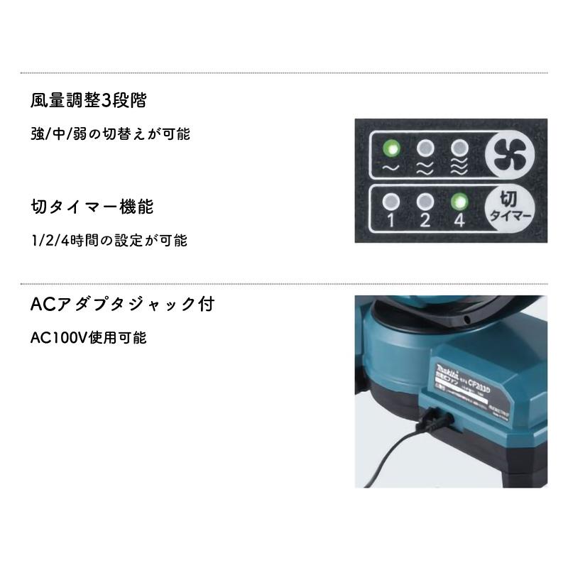 マキタ（makita） 【正規店】 充電式ファンCF203DZ(青) オリジナル