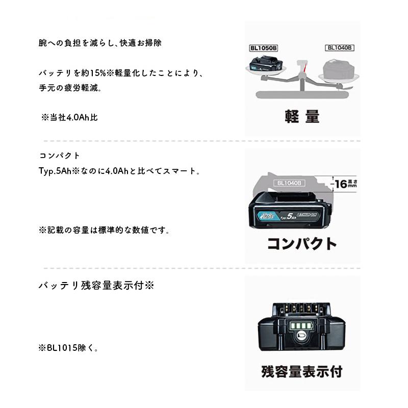 【正規店】充電式クリーナー カプセル式  CL108FDSTW 10.8V 5Ah仕様 バッテリー・充電器付属 マキタ 掃除機 コードレス 長持ち makita｜makitashop｜05