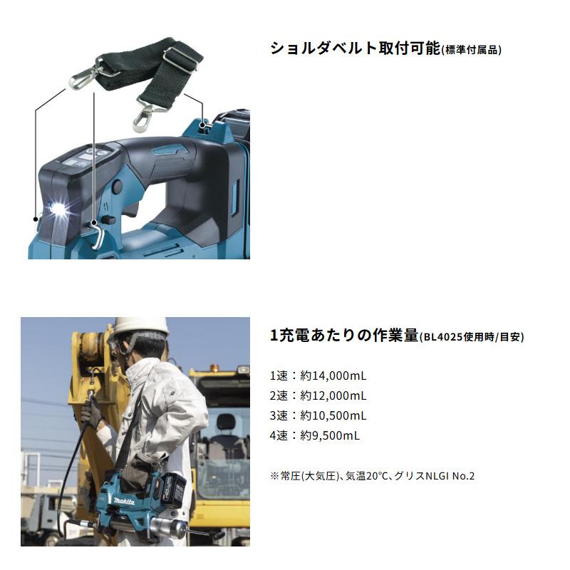 マキタ（makita） 【正規店】 充電式グリスガン GP001GRD 40V バッテリ
