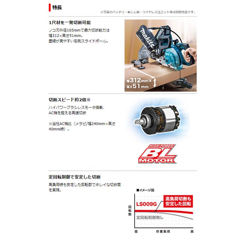 マキタ（makita） 【正規店】 充電式スライドマルノコ LS009GZ 40V