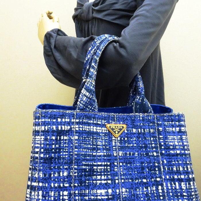 PRADA PRADA/プラダ カナパ B1877B ツイード柄 トートバッグ PRADA PRADA/プラダ カナパ B1877B ツイード柄 トートバッグ
