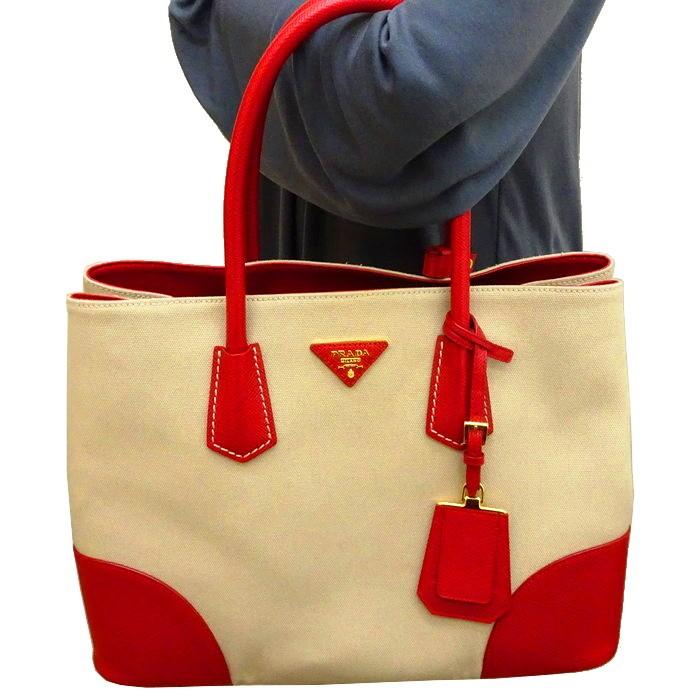 PRADA カナパ サフィアーノ トートバッグ