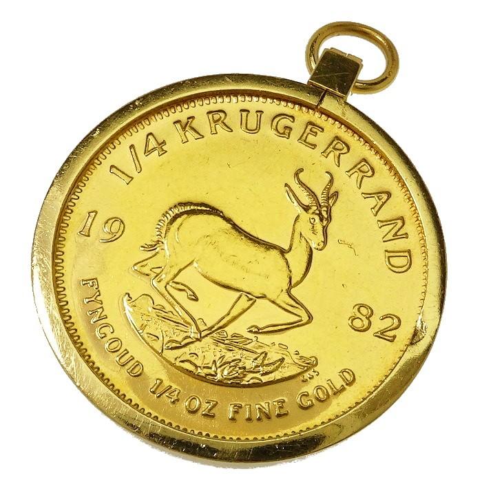 クルーガーランド金貨/コイン スプリングボック 南アフリカ ペンダント