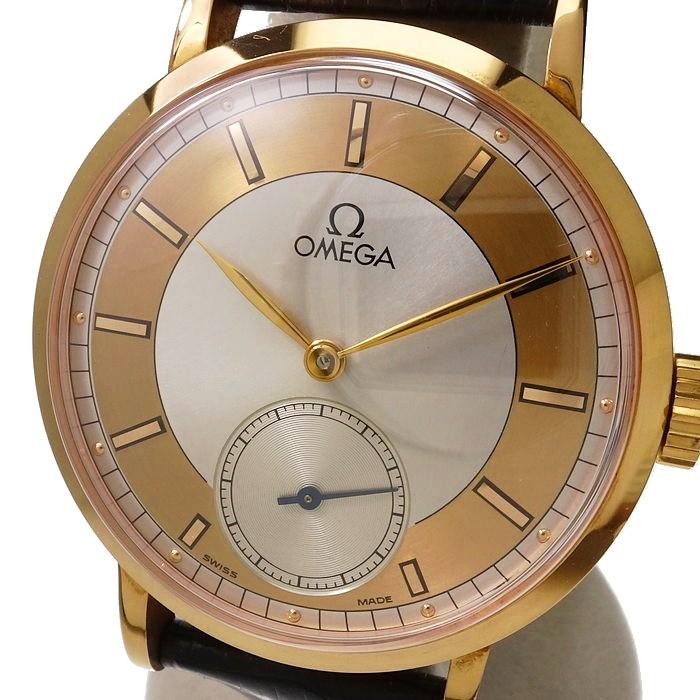 最安 5950 32 ルネッサンス Omega オメガ オメガ100周年記念モデル 100周年記念モデル メンズ ホワイト文字盤 手巻き K18pg ピンクゴールド シルバー クロコダイルレザー 腕時計 14本限定 メンズ腕時計 Knowledge21 Com