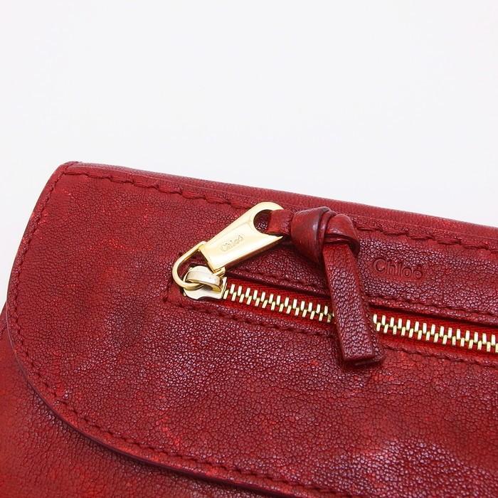 Chloe（クロエ） 長財布 レザー えんじ色 レディース : 真子質店 