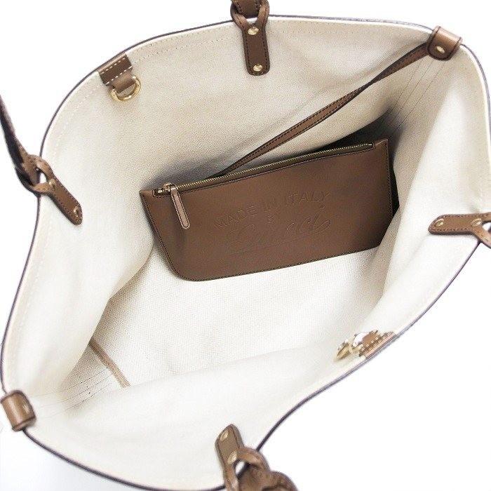 GUCCI（グッチ） 247209 トートバッグ GGキャンバス/レザー ベージュ