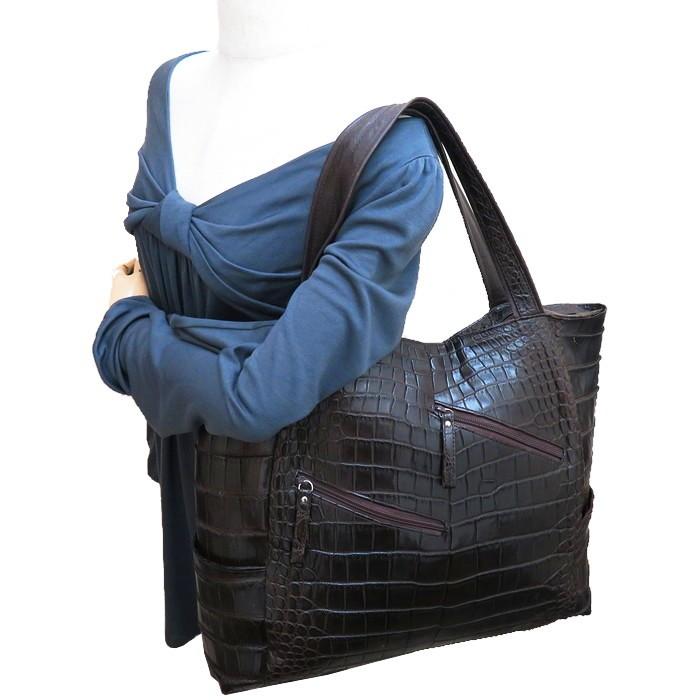 Gianni Ricci/ジャンニリッチ】JRA マット トートバッグ クロコダイル