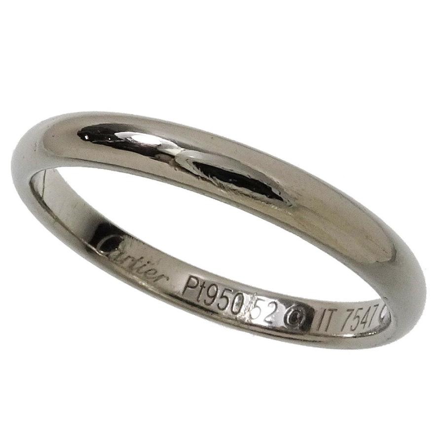 Cartier 11号CARTIER/カルティエ 甲丸デザイン リング・指輪 Pt950 