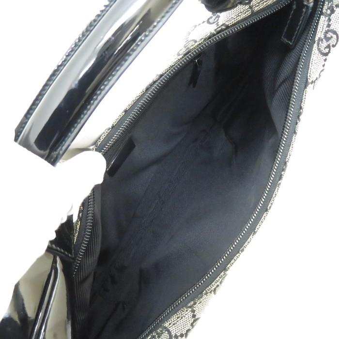 GUCCI ショルダーバッグ　 パテントレザー　 がま口　チェーン　ブラック GUCCI GUCCI/グッチ 001-4157-002113 セミ ショルダーバッグ GG