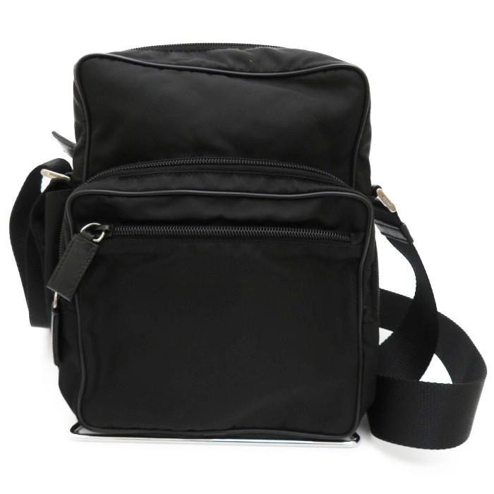 PRADA ナイロン ショルダーバッグ プラダ PRADA ナイロンショルダー ブラック シルバー金具