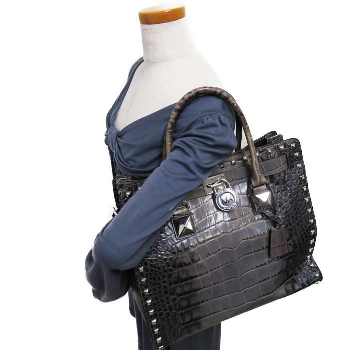 MICHAEL KORS（マイケルコース） クロコ型押し スタッズ 2WAY ハンド