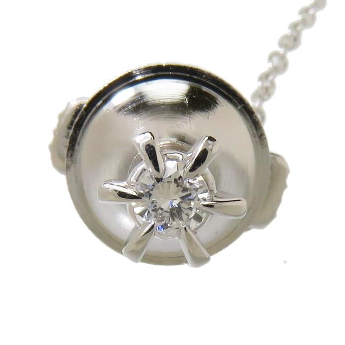 ダイヤモンドのタイタック　花型　K18　pt900　0.12ct　ピンブローチ ダイヤモンドのタイタック 花型 K18 pt900 0.12ct ピンブローチ