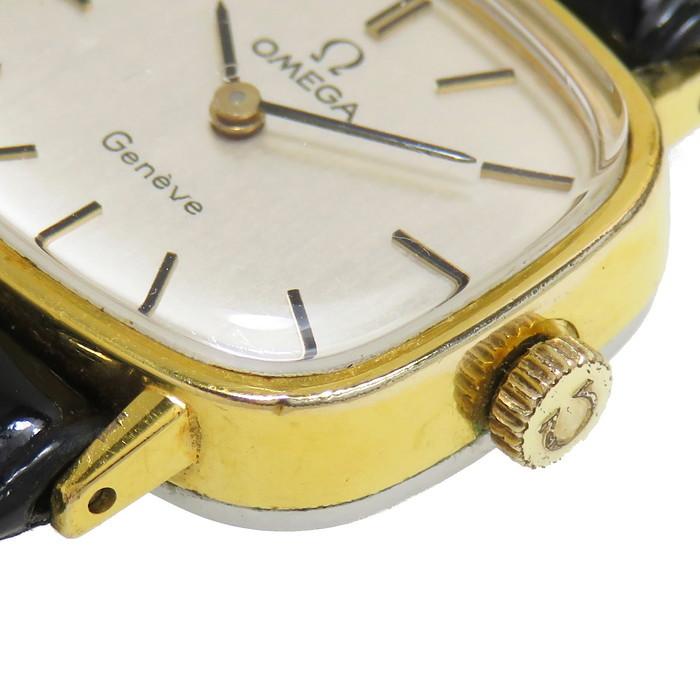 OMEGA オメガ ジュネーブ 手巻き レディース 稼働品 ベルト社外 オメガ・ジュネーブダイナミック専用レザーベルト スイート