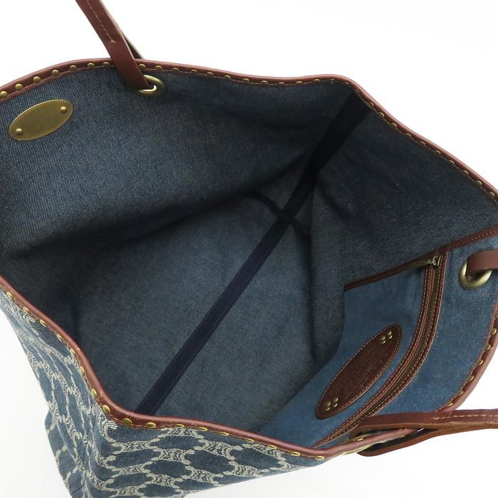 CELINE CELINE/セリーヌ マカダム柄 トートバッグ デニム/レザー CELINE CELINE/セリーヌ マカダム柄 トートバッグ デニム/レザー