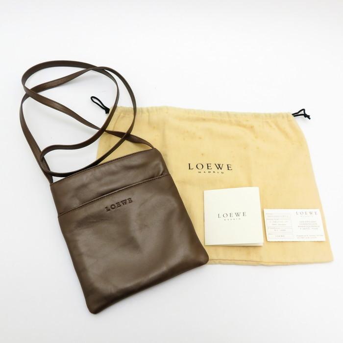 LOEWE/ロエベ ポシェット ショルダーバッグ/ナッパレザー ブラウン系 LOEWE/ロエベ ポシェット ショルダーバッグ/ナッパレザー ブラウン系