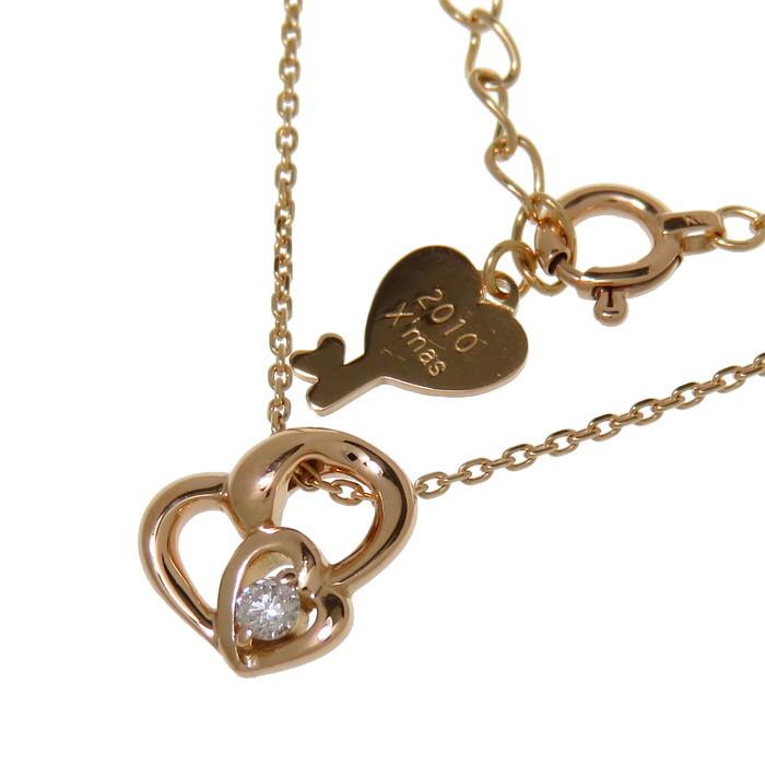 4℃/ヨンドシー ハート 2010年 クリスマス限定 ダイヤモンド ネックレス