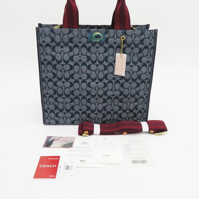 ぷりん　極美品　現行　コーチ　トート　34　シグネチャー　シャンブレー コーチ34 シグネチャー シャンブレー新品