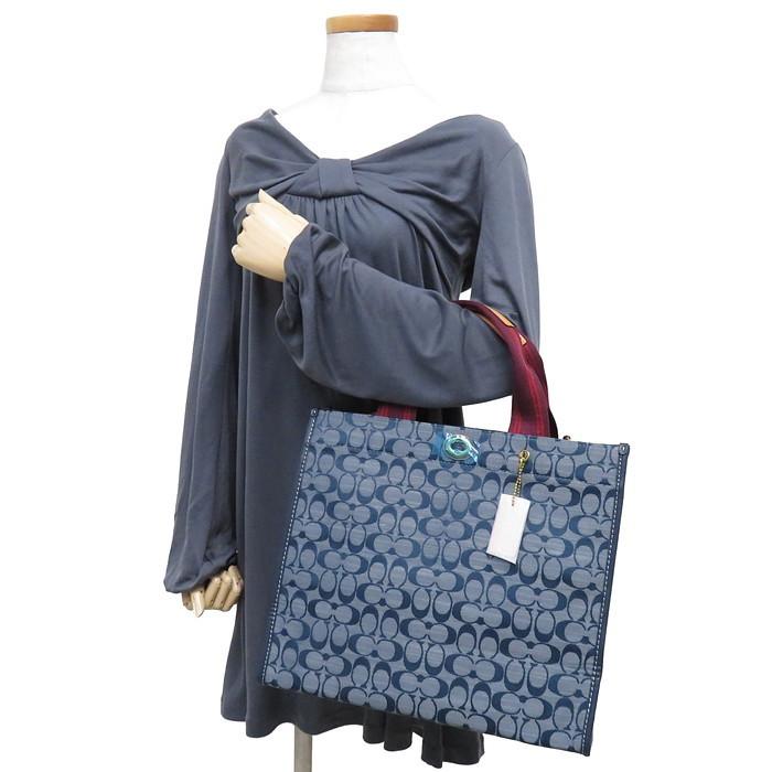 COACH/コーチ 3664 トート 34 シグネチャー シャンブレー バケッタ  
