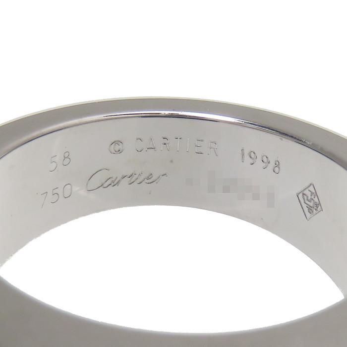 18号CARTIER/カルティエ オニキス リング・指輪 タンクリング K18WGホワイトゴールド 22.4g 58 ユニセックス