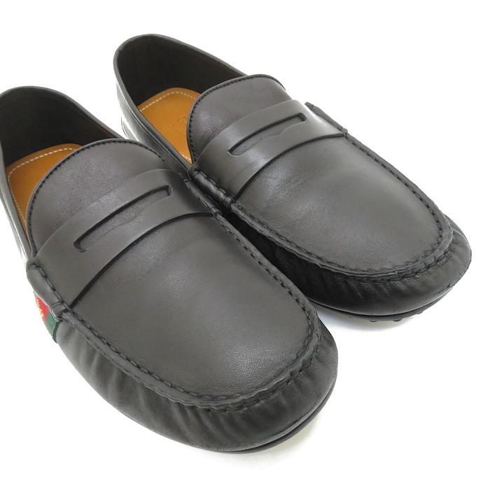 GUCCI マイクロシマ　ドライビングシューズ　ローファー　黒　24cm GUCCI GUCCI/グッチ 407635 ドライビング シューズ ローファー