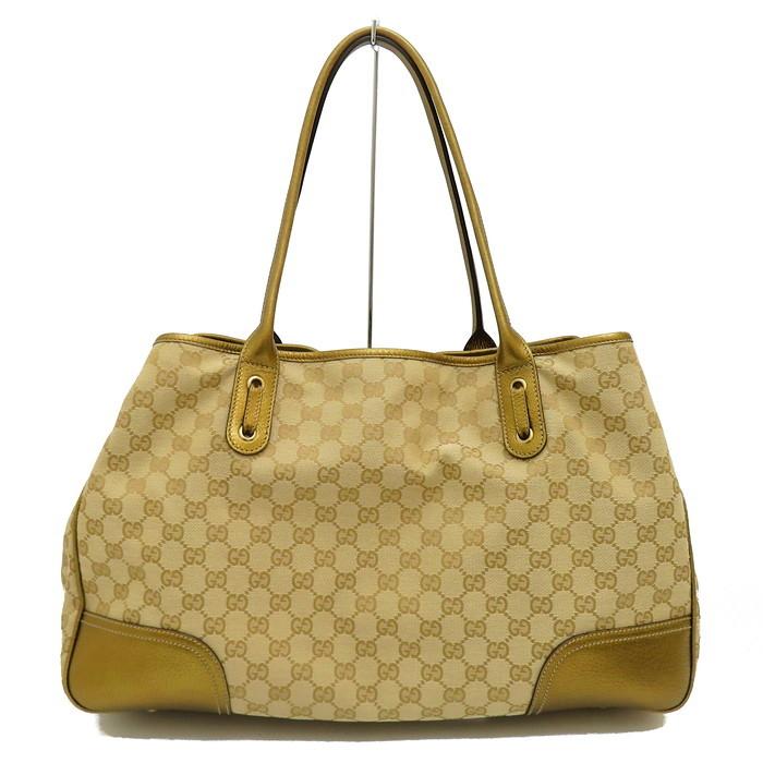 GUCCI（グッチ） プリンシ― 161719 リボン トートバッグ GGキャンバス