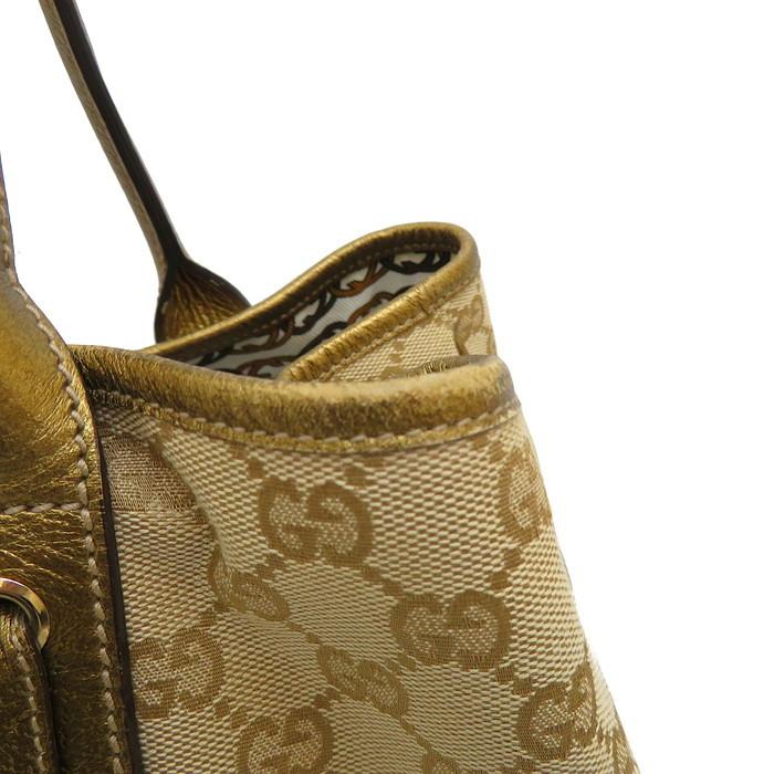 GUCCI（グッチ） プリンシ― 161719 リボン トートバッグ GGキャンバス
