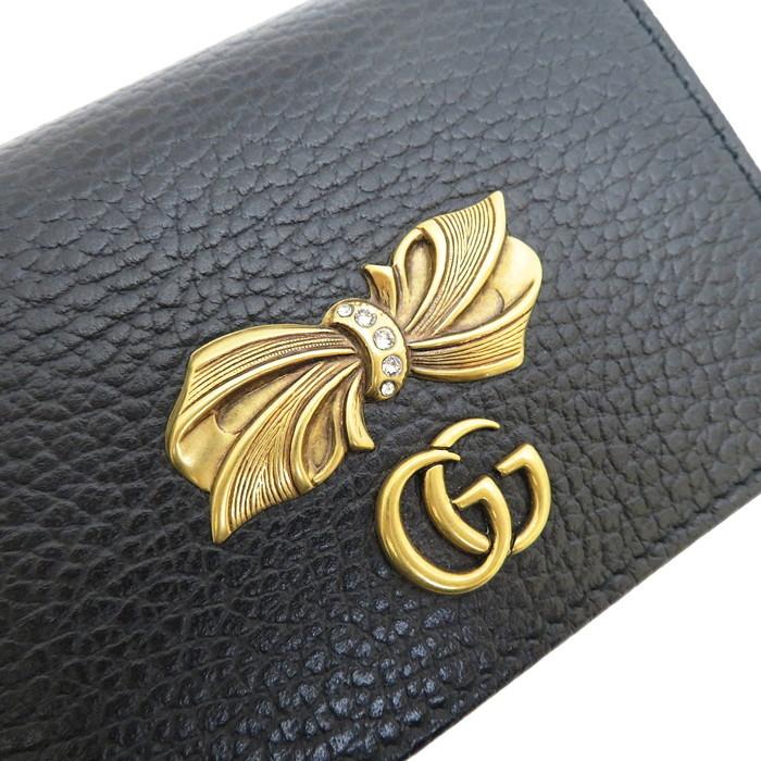 GUCCI GUCCI/グッチ GGマーモント 524289 リボン 二つ折り財布 GUCCI GUCCI/グッチ GGマーモント 524289 リボン 二つ折り財布